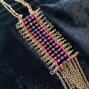 Gorgeous long tribal design style necklace